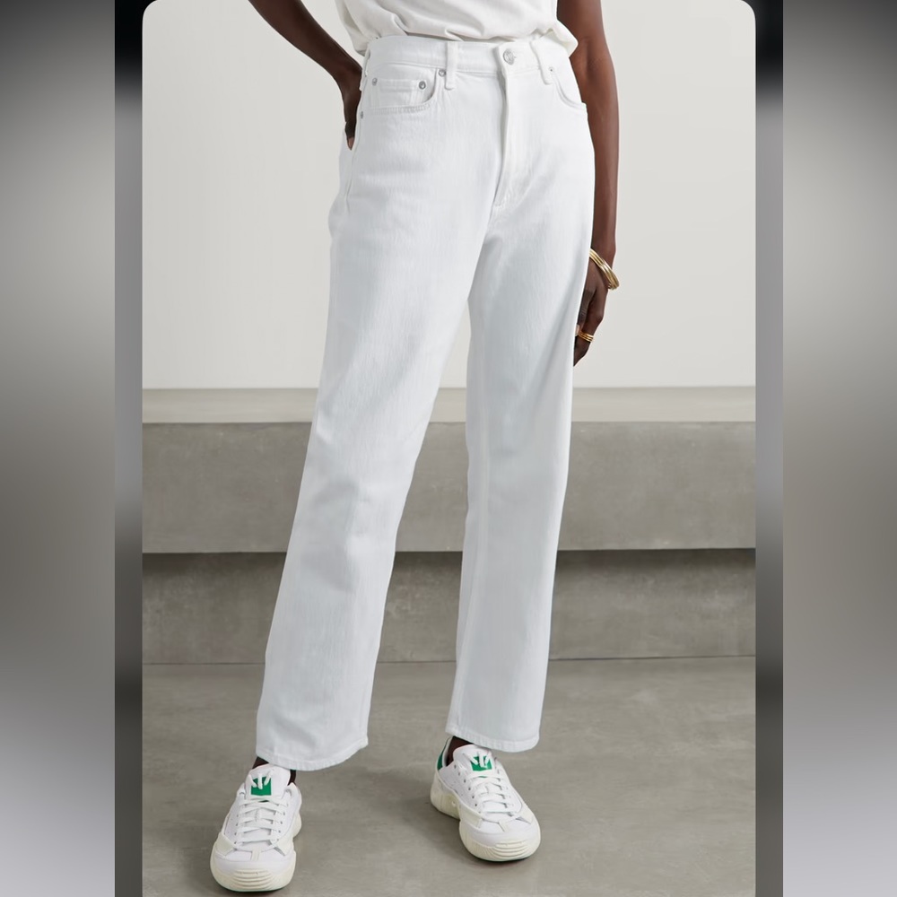 Rag & Bone Straight Leg White Jeans
